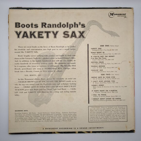 Boots Randolph Yakety Sax LP - Picture 2 of 2